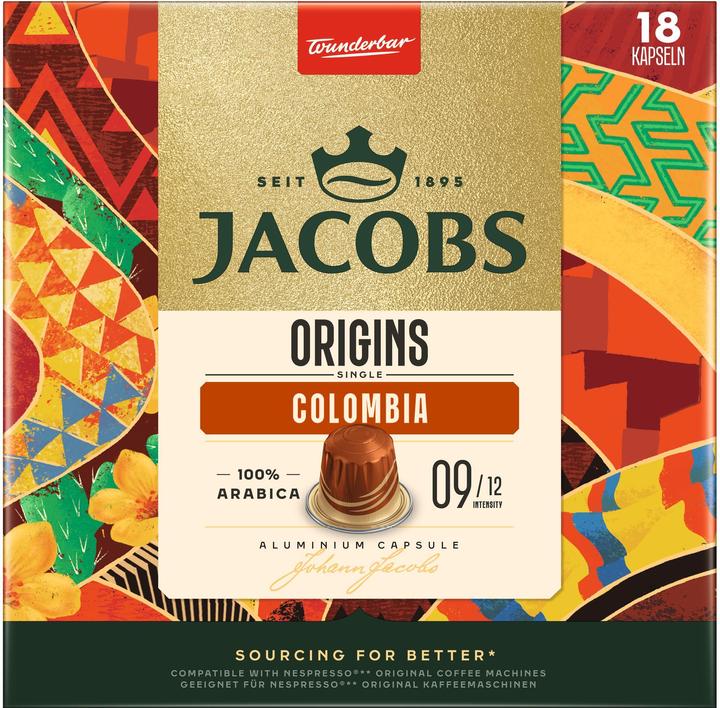 Produktbild Jacobs Kaffeekapseln NKK Single Origins Colombia 18 Stück (18 x Port.)