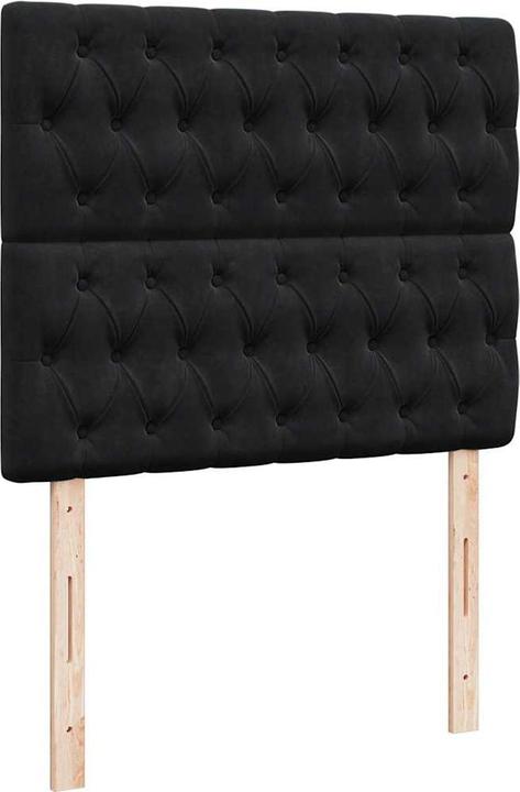 Actual product image VidaXL Ottoman bed with mattresses black 120x200 cm velvet bed frame (120 x 200 cm)