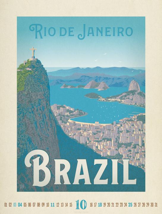 Produktbild Travel Time - Reise-Plakate Kalender 2026