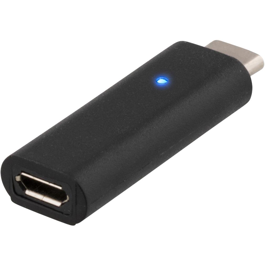 Deltaco USBC-1202 Kabeladapter USB Type-C USB Micro-B Schwarz (USB 2.0), USB Kabel