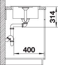 Produktbild Blanco FAVUM 45 S (86 cm, 43.50 cm)