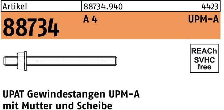 Produktbild Upat Ankerstange R 88734 UPM-A M 8/130 A 4 A 4 (10 Stk.)
