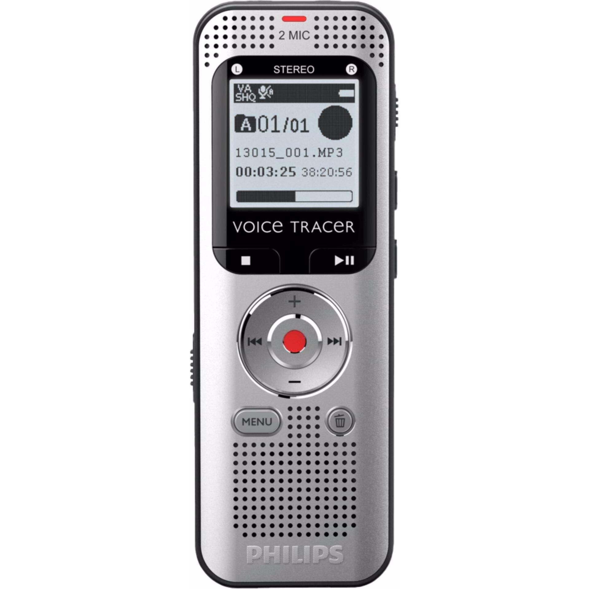 Philips DVT 2010 (8 GB), Diktiergerät, Schwarz, Silber