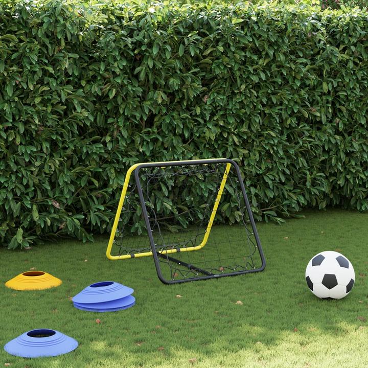 Actual product image vidaXL Football Rebounder Double-sided Adjustable Yellow