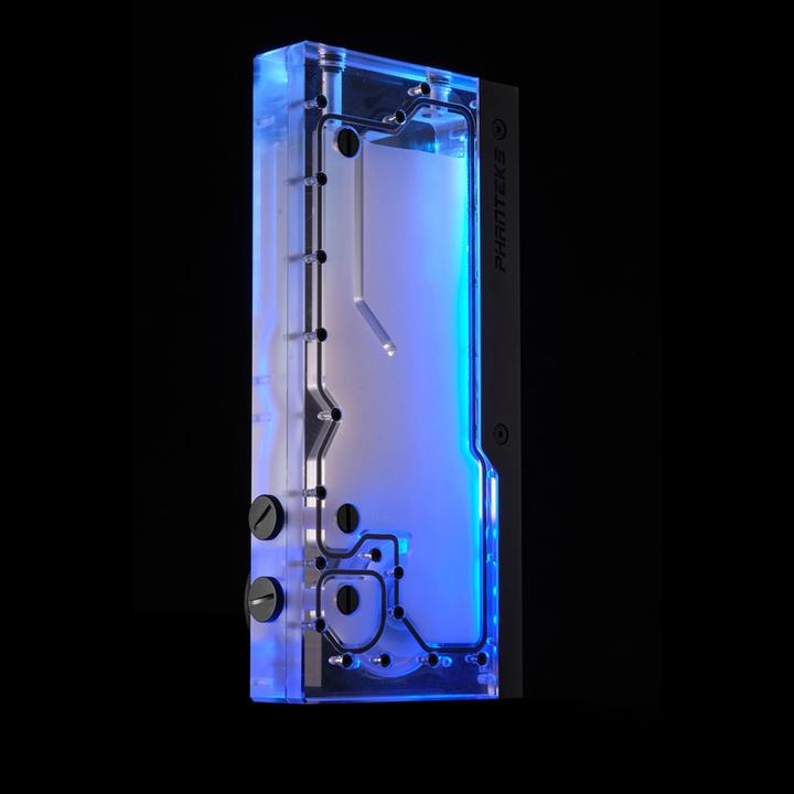 Actual product image Phanteks R260C Reservoir - transparent acrylic backplate, D5, DRGB-LED - black
