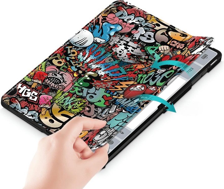 Actual product image Cover-Discount Galaxy Tab S9 Ultra - Tri-fold Smart Case Comics (Galaxy Tab S9 Ultra)