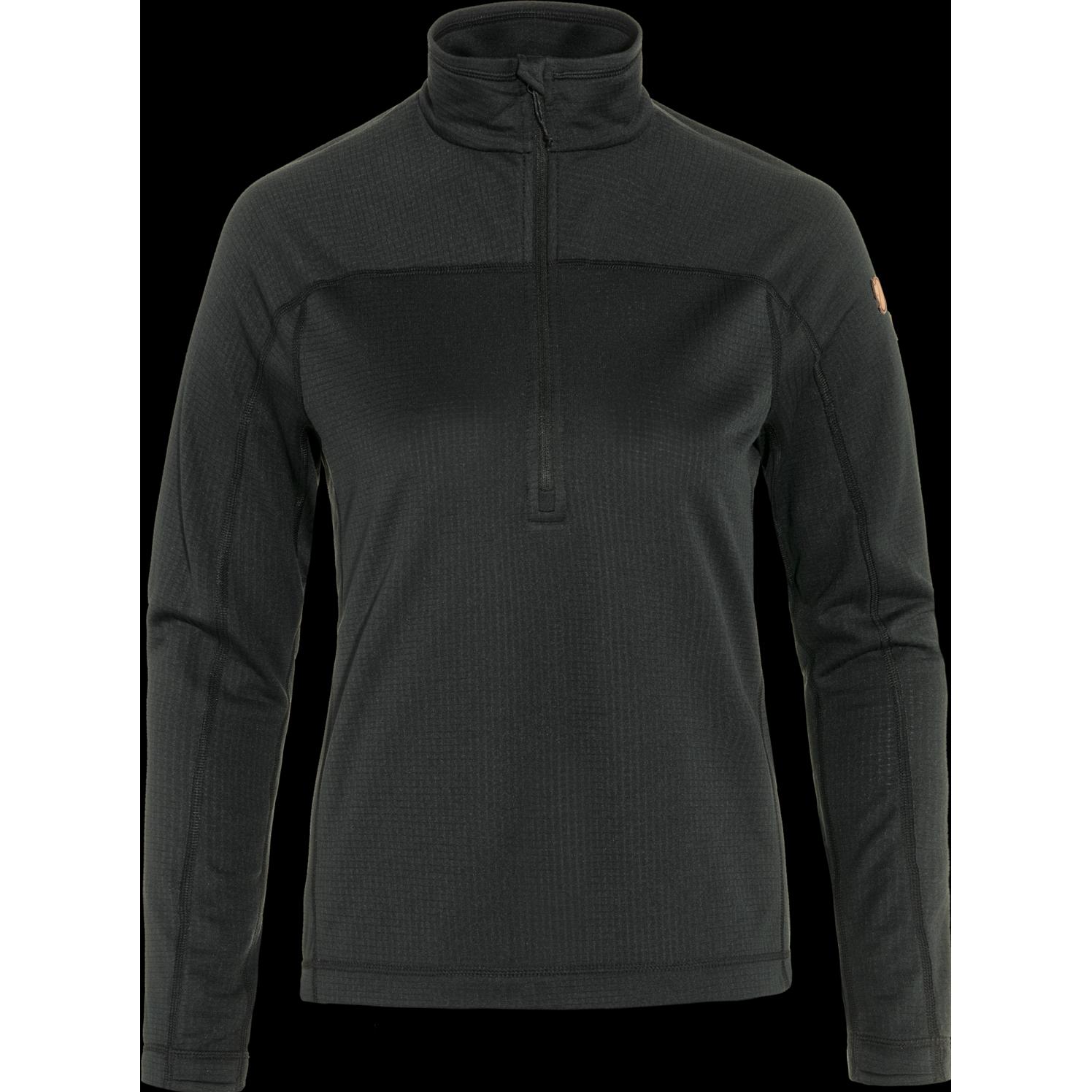 Fjällräven, Damen, Pullover, Women's Abisko Lite Fleece Half Zip, Schwarz, (XS)
