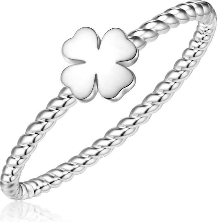 Actual product image Glanzstücke München Ladies ring cloverleaf sterling silver - 34616 (48, 925 Silver)