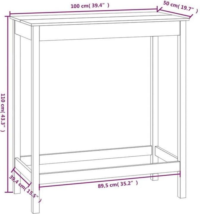 Immagine prodotto vidaXL Elaine (100 x 50 x 110 cm)