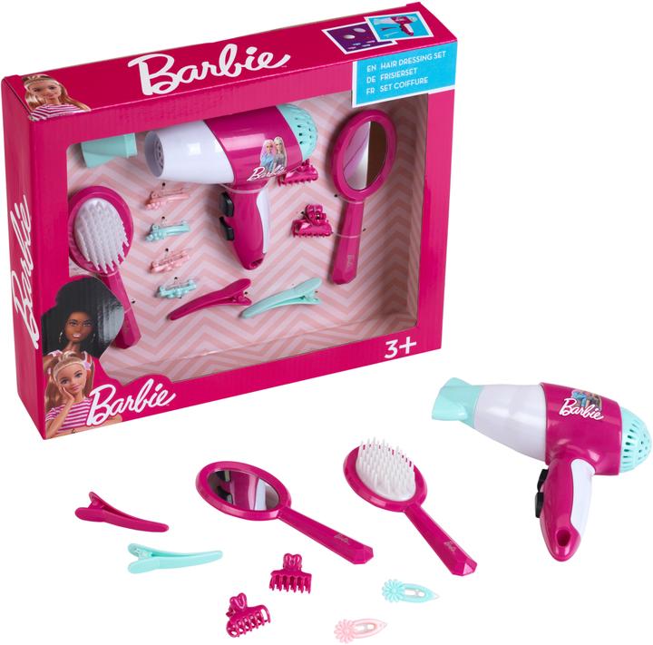 Actual product image Theo Klein Barbie hairdressing set with hairdryer