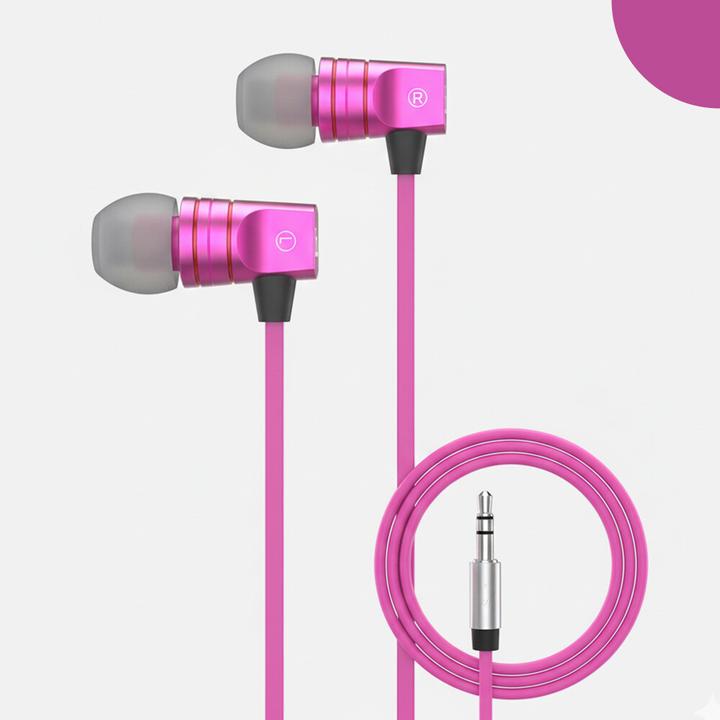 Actual product image Hoco EPV02 In-Ear Stereo Headset hot pink (Cable)