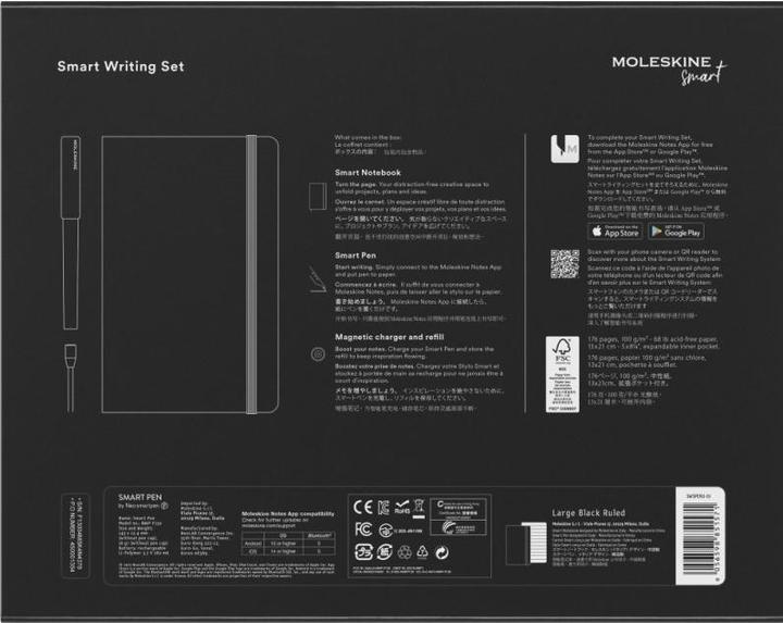 Image du produit Moleskine Écriture intelligente (A5, À rayures, Couverture rigide)