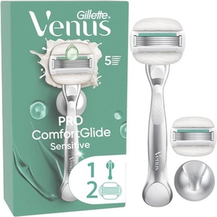 Actual product image Gillette Venus Sensitive Comfort Glide Razor with 2 Refills