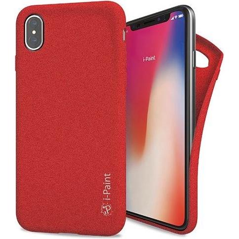 I-Paint Custodia UltraFlexible Sand per iPhone XS/X - Rosso (Apple iPhone X, Apple iPhone XS), Cover smartphone, Rosso
