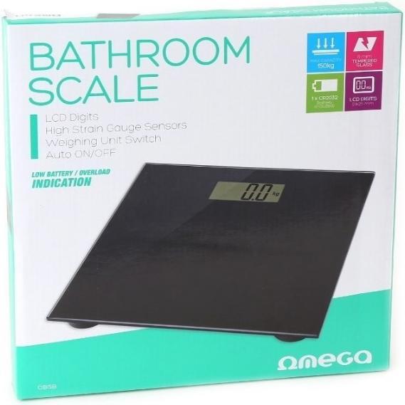 Image du produit Omega Pèse-personne OBSB Rectangle Pèse-personne électronique (150 kg)