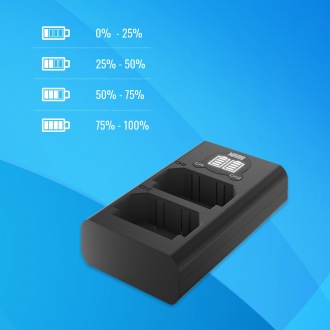 Immagine prodotto Newell Caricabatterie per fotocamere DL-USB-C a doppio canale per batterie NP-FZ100 (1 pz., Batteria + Caricabatterie)
