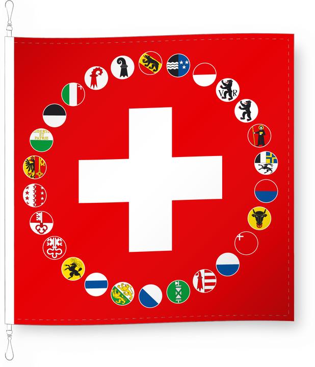 Image du produit Alpenfahnen Schweiz und Kantone
