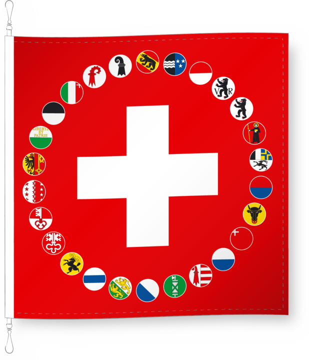 Produktbild Alpenfahnen Schweiz und Kantone