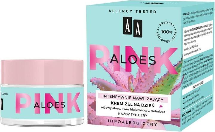Actual product image AA Pink Intensely Moisturising Cream-Gel For All Skin Types For The Day Aloe Vera 50Ml (50 ml, Face gel)