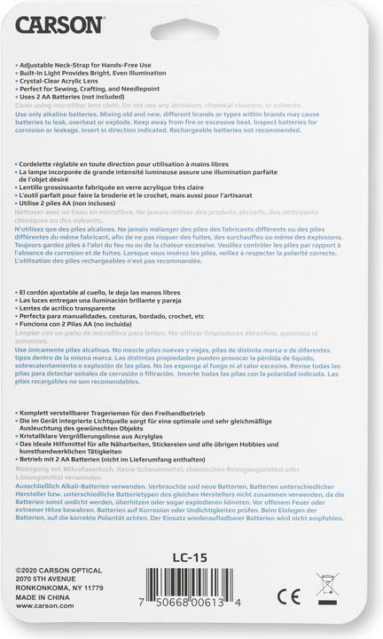Produktbild Carson Optical LC-15 LumiCraft Lupe
