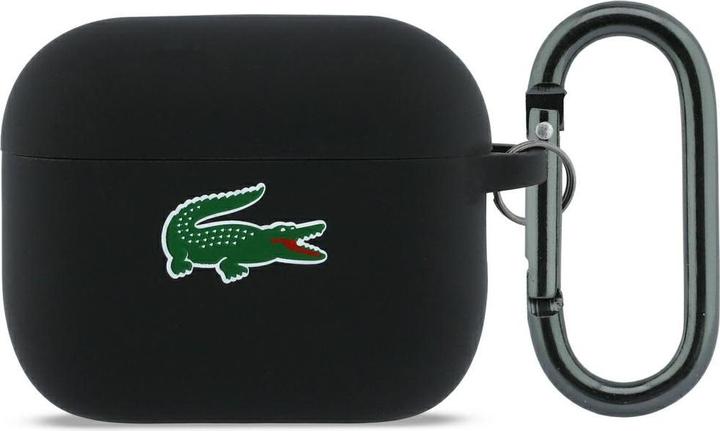 Actual product image Lacoste Case Silicone Croc Logo AirPods Pro 3 black (Headphone sleeve)