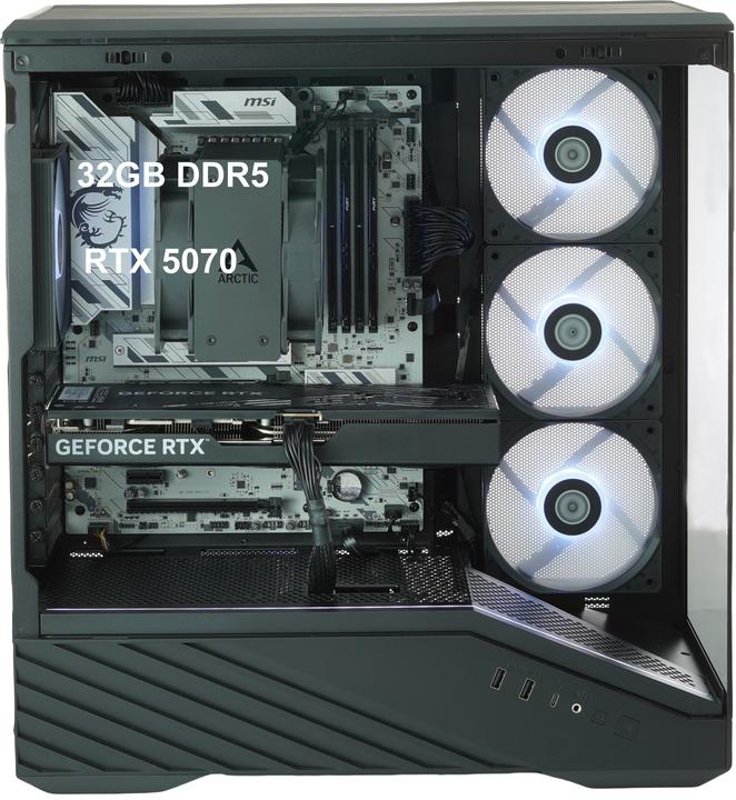 Produktbild schneller-PC X3D-1TB-Gaming PC RTX 5070 (1000 GB, 32 GB, AMD Ryzen 7 7800X3D, GeForce RTX 5070)