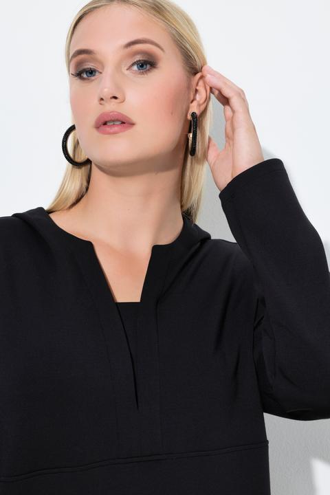 Produktbild Ulla Popken Sweatshirt, Kapuze, V-Ausschnitt, Langarm, Modalmix (46)