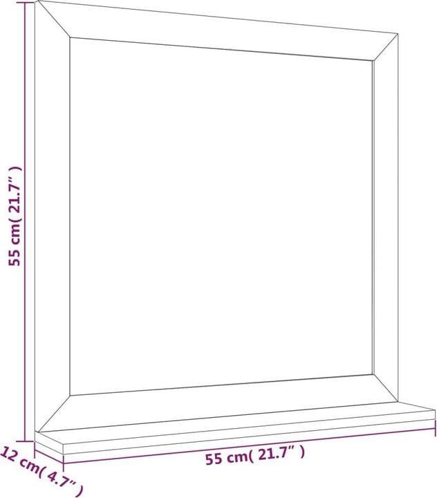 Immagine prodotto vidaXL Wandspiegel (55 x 55 cm)