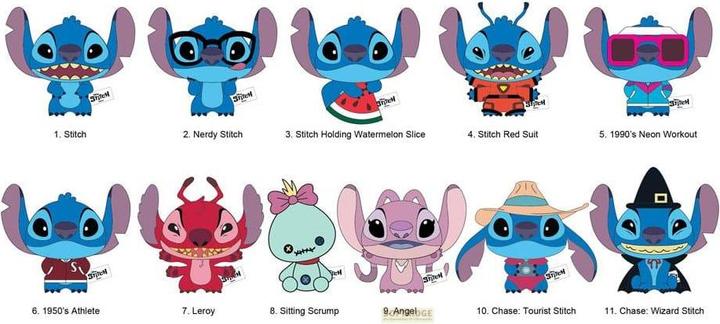 Monogram Int. Lilo & Stitch Plüsch-Taschenanhänger Stitch Display (24)