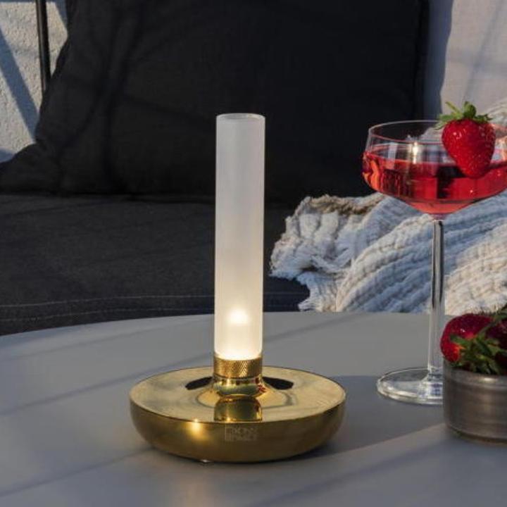 Produktbild Konstsmide Akku-LED Vase Biarritz goldfarben Indoor/Outdoor 7827-803