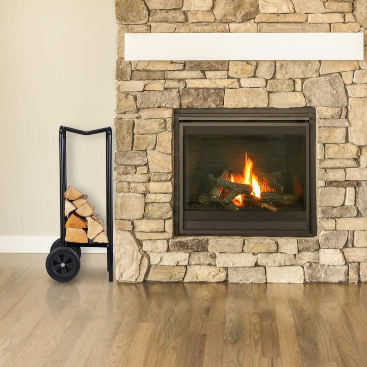 Immagine prodotto Relaxdays Carrello per legna da camino (46 x 39 x 89,5 cm)