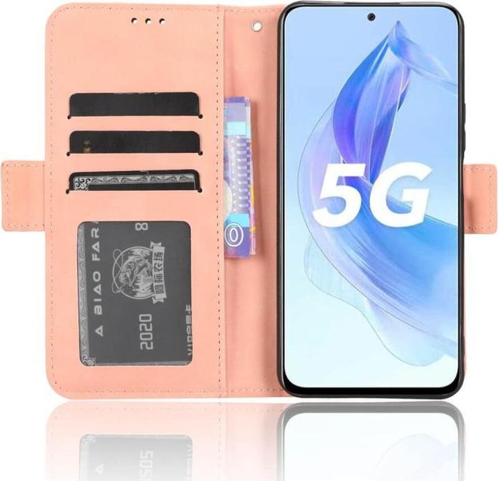 Actual product image Cover-Discount Honor 90 Lite - Case many card slots pink (Honor 90 Lite)