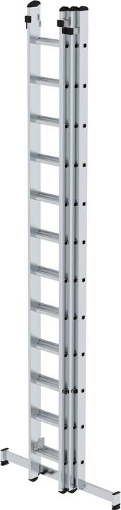 Produktbild Munk Sprossen-Schiebeleiter 3-teilig mit nivello-Traverse 3x12 Sprossen (Anlegeleiter, 300 cm)