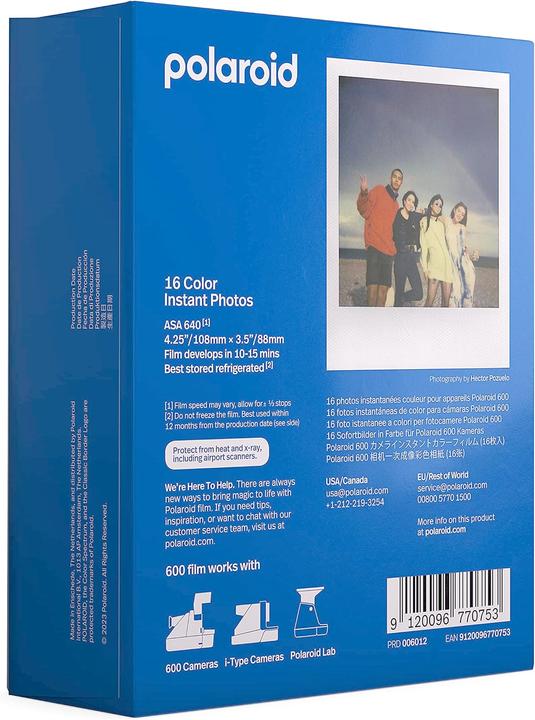 Image du produit Polaroid 1x2 films couleur pour 600 (Polaroid 600)
