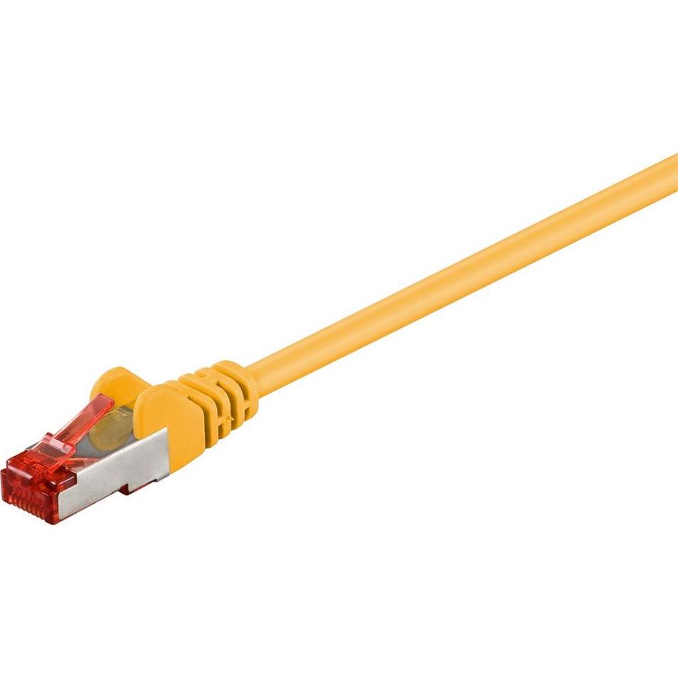 Dönges Patchkabel Cat. 6, 2x RJ45 mit S/FTP, 7,5 m, gelb (7.50 m), Netzwerkkabel