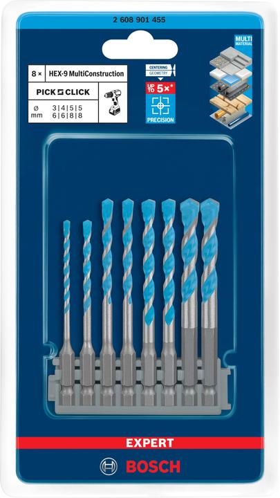 Produktbild Bosch Professional Expert HEX-9 Multi Construction (3.0, 4.0, 5.0, 6.0, 8.0)