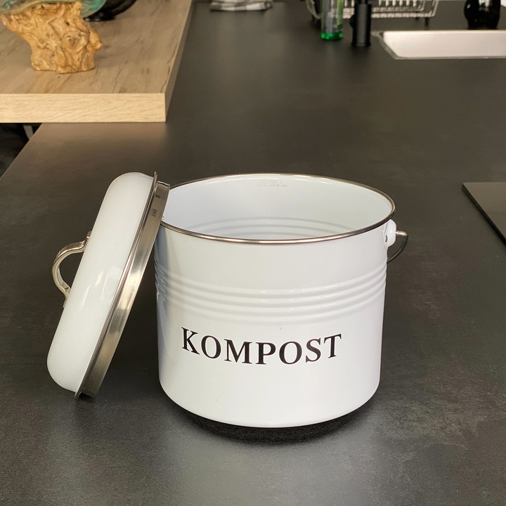 Produktbild Intirilife Biomülleimer inkl. 2 Kohlefilter geruchsdicht mit Schwenkgriff (3 l)