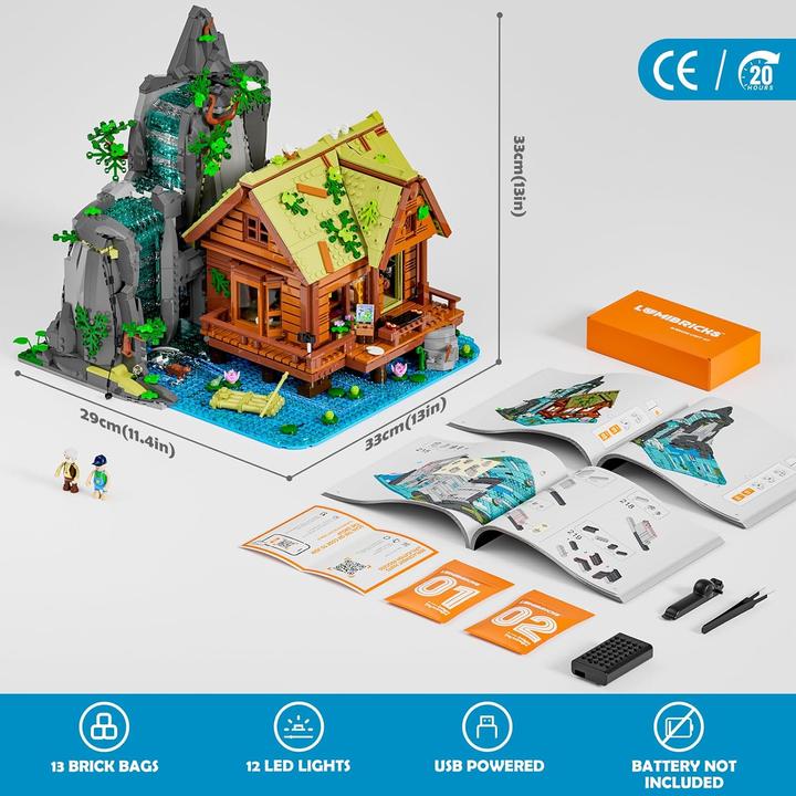 Actual product image Lumibricks Waterfall Cabin