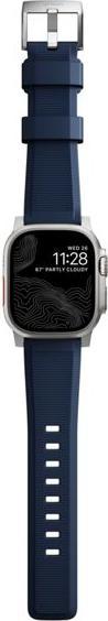 Produktbild Nomad Rugged Strap Atlantic Blue Connector Silver 42/44/45/49mm (42 mm, 44 mm, 45 mm, 49 mm, Fluorkautschuk (FKM))