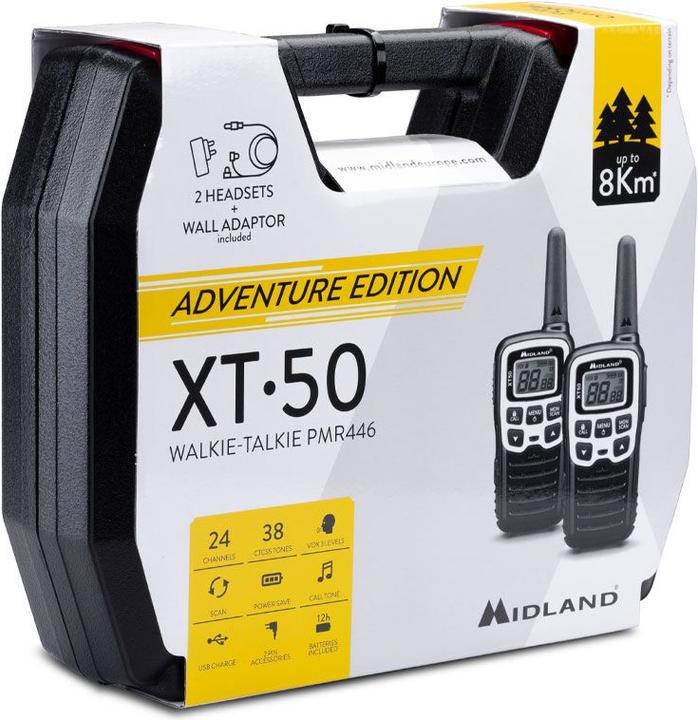 Produktbild Midland XT50 Adventure Funkgeräte schwarz/silber (8 km)