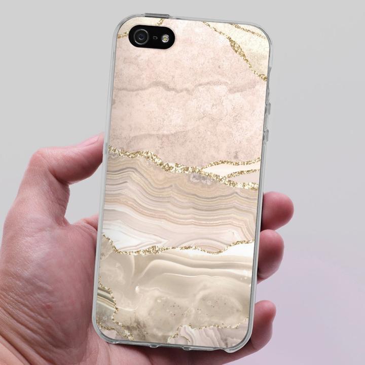 Produktbild DeinDesign Silikon Hülle für Apple iPhone 5s Handyhülle Case Smartphone Schutzhülle Glitzer Look Marmor Utart (Apple iPhone 5s)