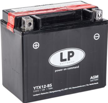 Image du produit Landport Batterie moto AGM YTX12-BS 12V 10Ah (12 V, 10 Ah, 150 A)