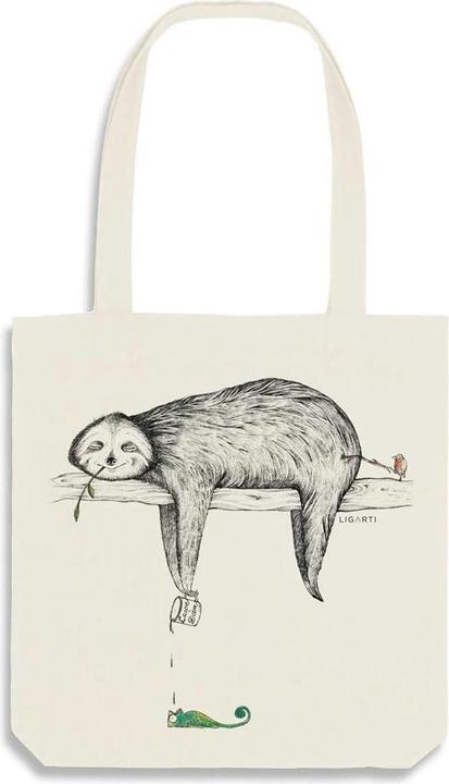 Ligarti Baumwolltasche Leniwiec Einkaufsschuppen