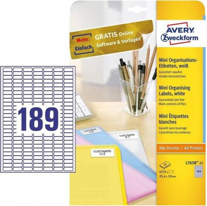 Image du produit Avery Mini étiquettes d'organisation