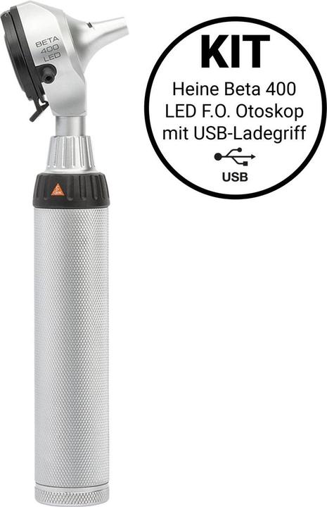 Actual product image Heine Beta 400 LED F.O. Otoskop-Kit (B-010.28.388) - mit USB Ladegriff