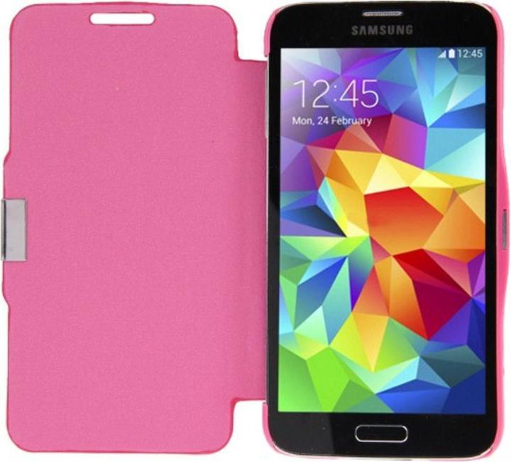 Produktbild König Design Handyhülle Tasche für Samsung Galaxy S5 / S5 Neo rosa gebürstet (Samsung Galaxy S5, Samsung Galaxy S5 Neo)