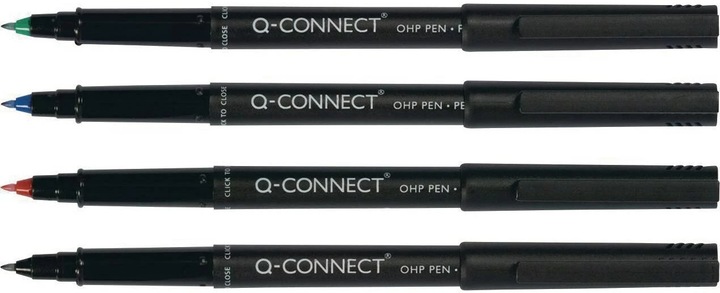 Produktbild Q-Connect OHP Marker permanent (Mehrfarbig, 0.70 mm, 4 x)