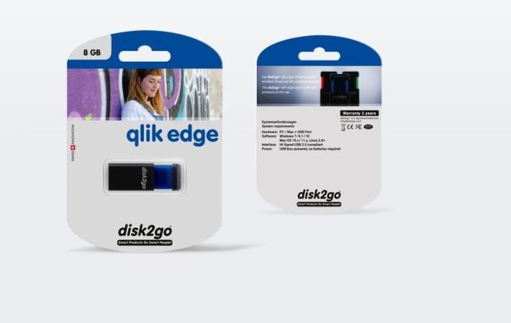 Image du produit Disk2go Stick qlik edge (8 Go, USB-A)