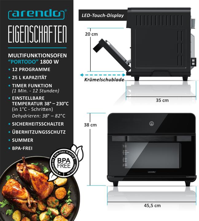 Produktbild Arendo Heissluftfritteuse