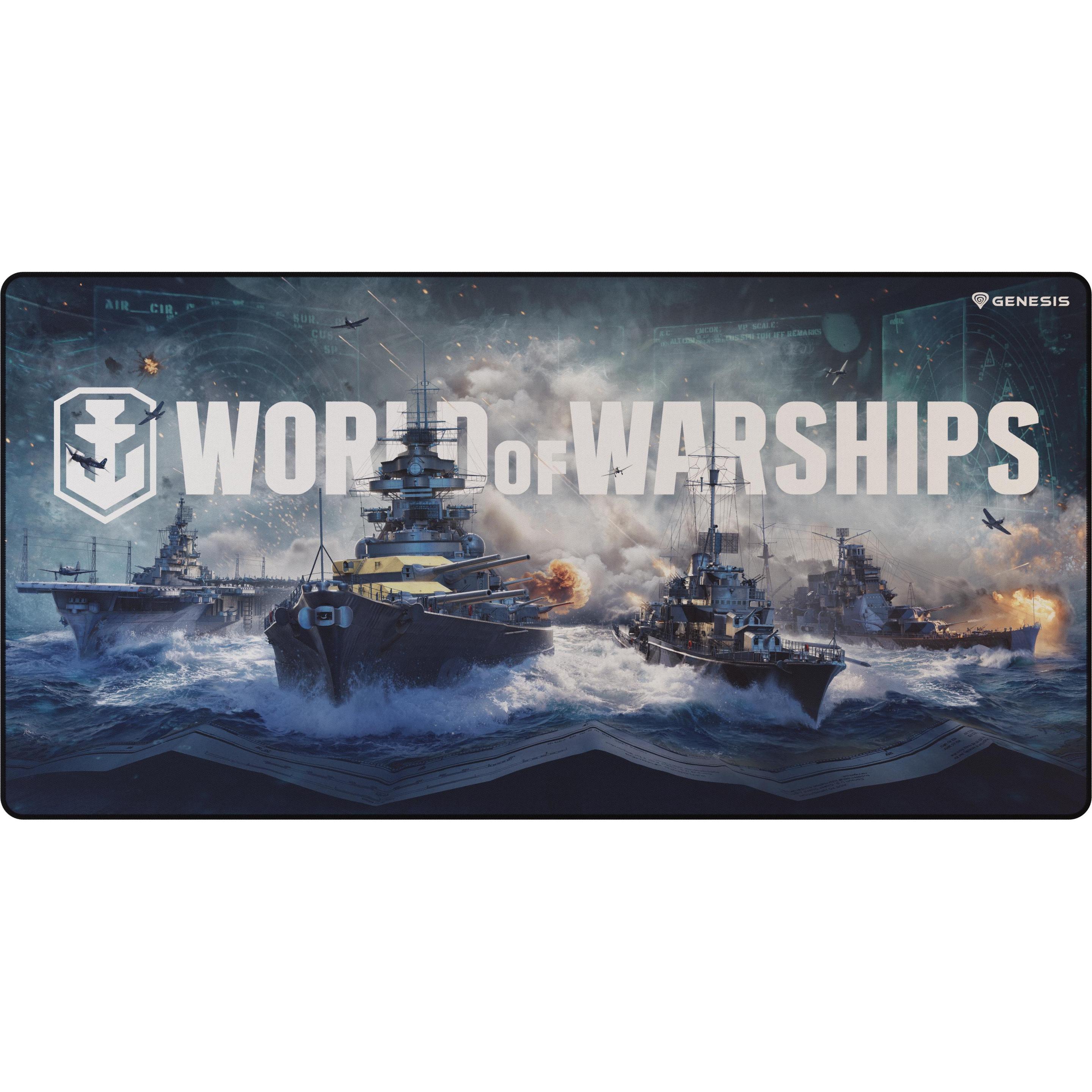 Genesis NATEC Mouse pad Carbon 500 Maxi World of Warships Armada 900x450mm, Mausmatte, Mehrfarbig